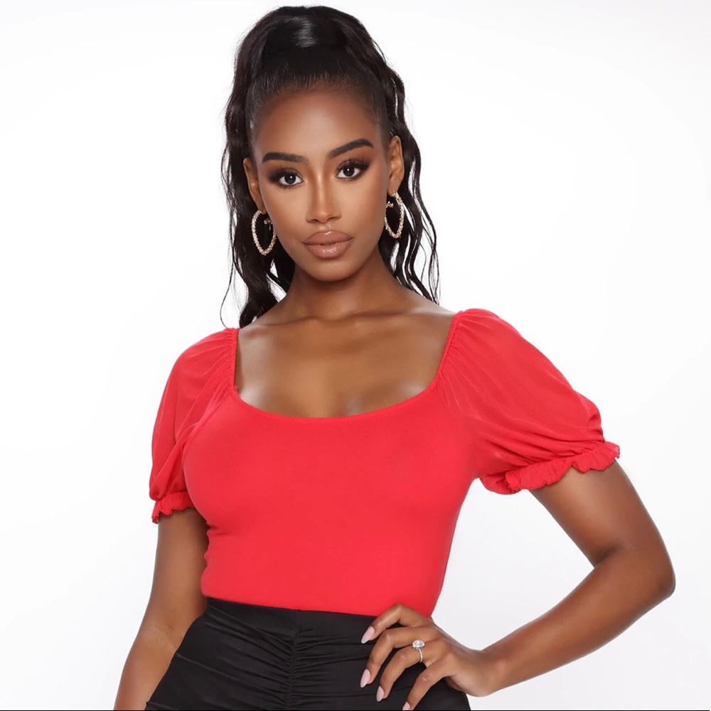 Fashion Nova Got The Raise Top Red